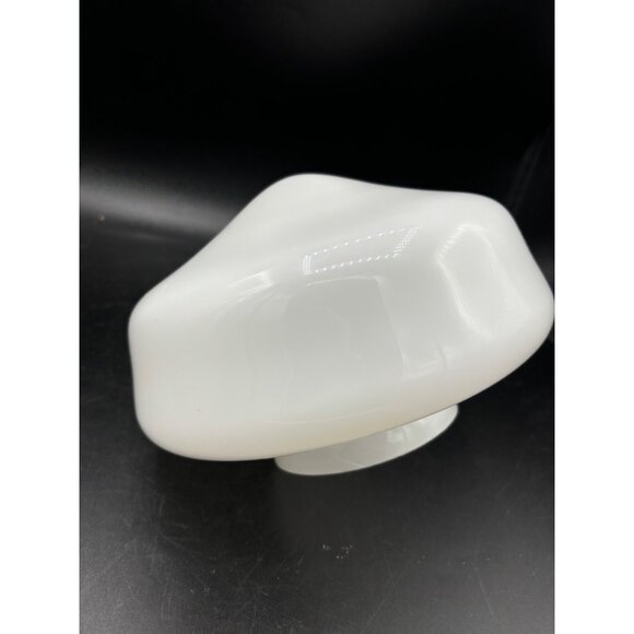 Vintage 8 in. Opal Milk glass School House Replacement Glass Globe 4 in. Neck fi - Picture 8 of 8